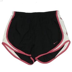 Nike Dri Fit Black Pink Athletic Mesh Lined Running Shorts Women's Size Small S